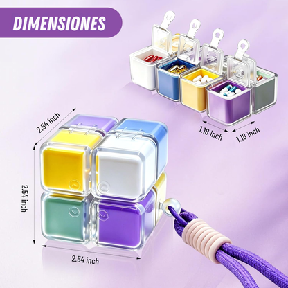 Pastillero Cubo de Viaje | VitaCube™