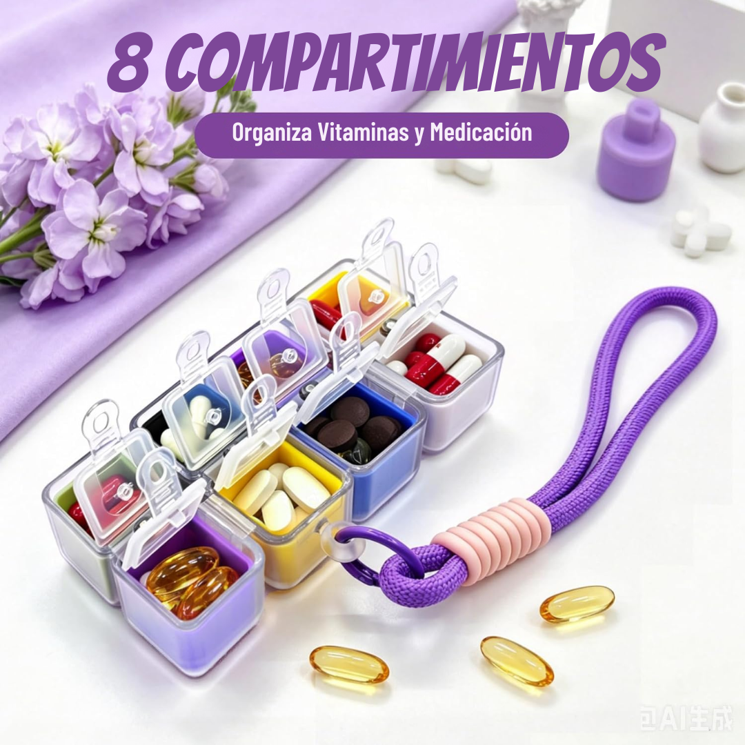 Pastillero Cubo de Viaje | VitaCube™